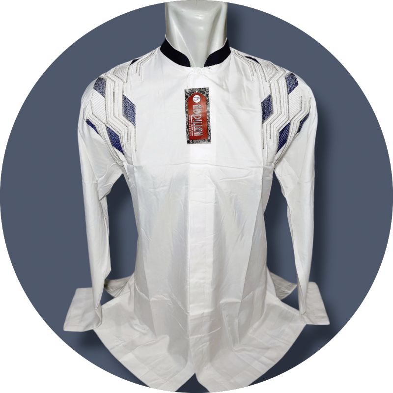 BAJU KOKO PUTIH PANJANG DEWASA MURAH MILENIAL/ABDILLAH PANJANG