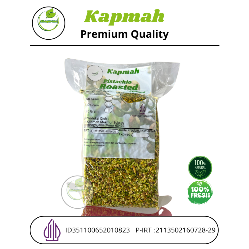 

Chopped/Cincang Pistchio 3-6mm - 1KG