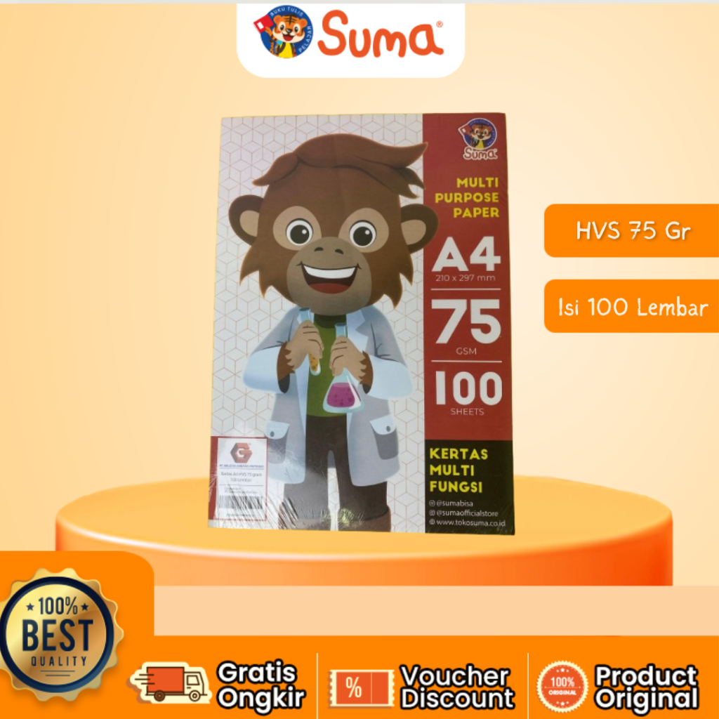 

Suma Kertas Print A4 75GR @100 Lbr