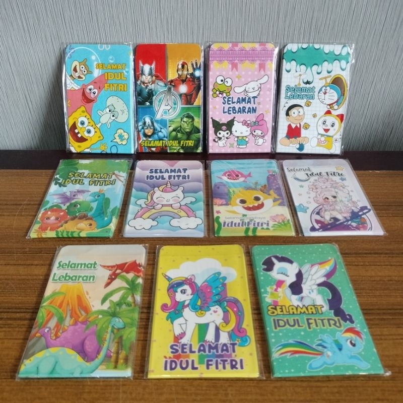 

Amplop Lebaran Karakter/Kartun uk. M (per 1 pack)