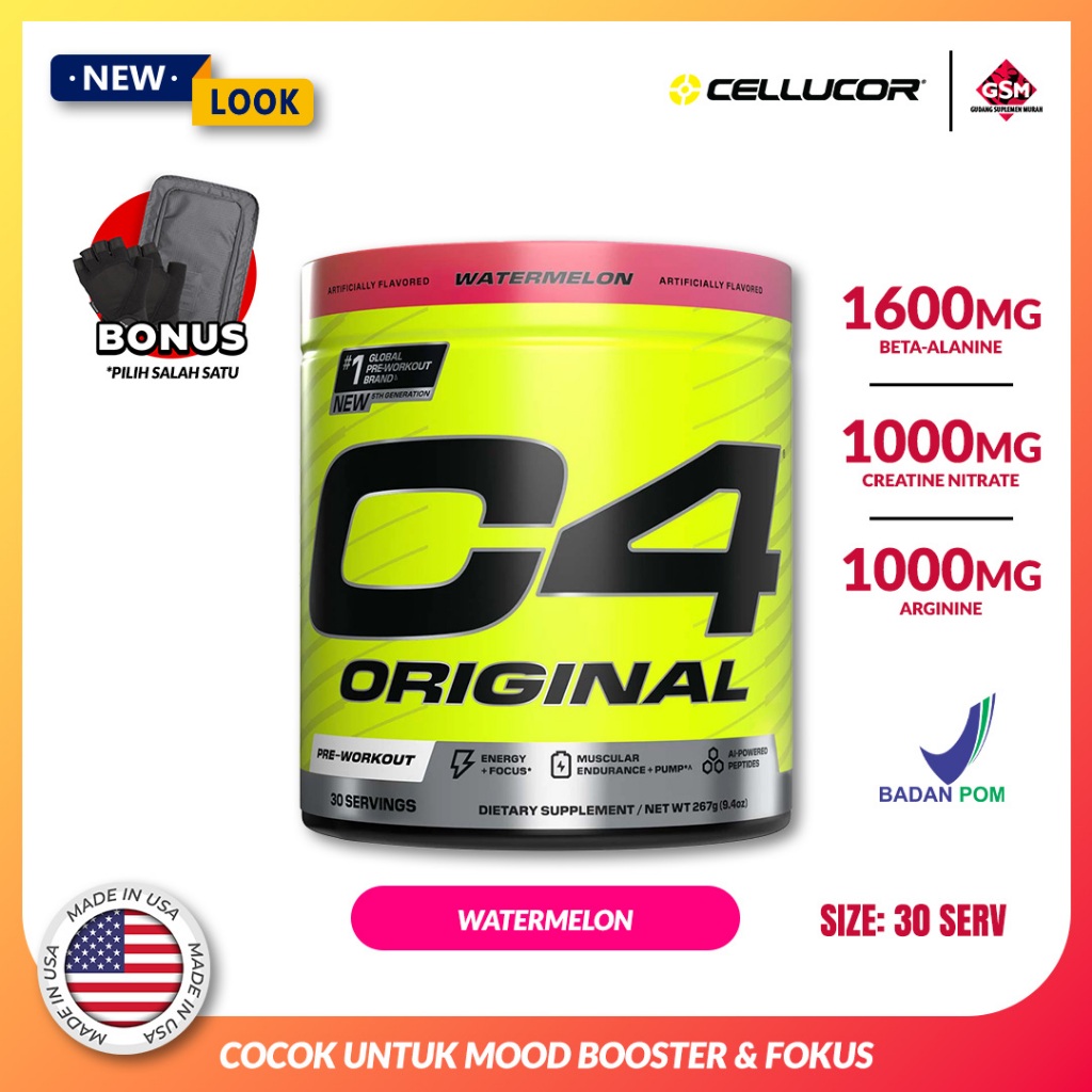 Cellucor C4 Original Pre Workout PWO 30 Serving Suplemen Gym