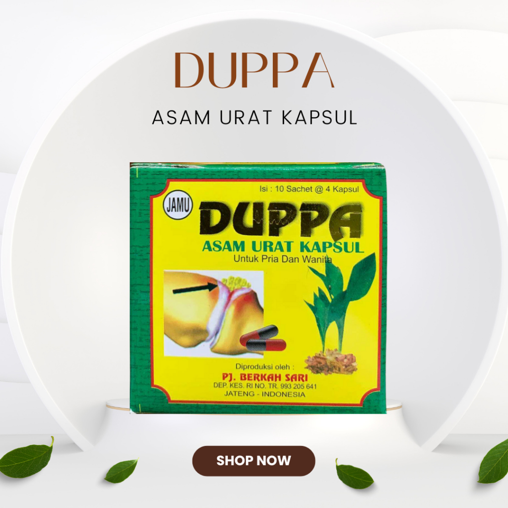 

Duppa kapsul asam urat dan pegal linu original 100%