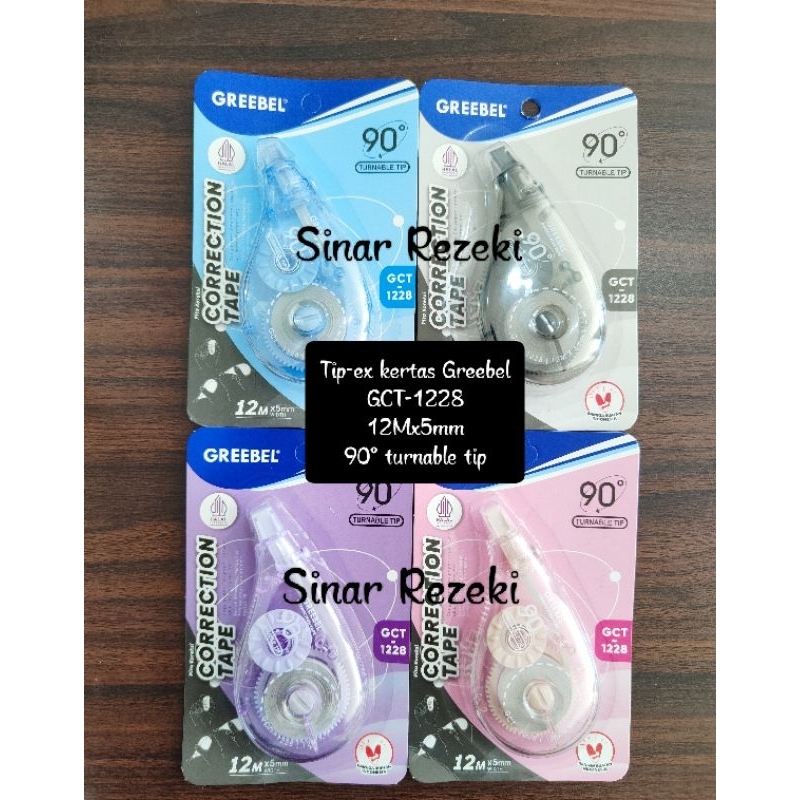 

1 buah!GCT-1228!Tip-ex kertas Greebel/correction tape greebel/pita perekat greebel