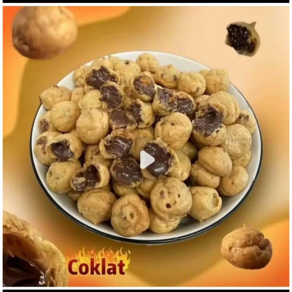 

soes biskuit isi coklat/200/400/600/800 gram/kue kering isi coklat/gas ah