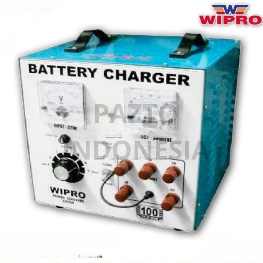 WIPRO Charger Aki Mobil Motor 100 A Battery Charger 100 AHR Cas Aki