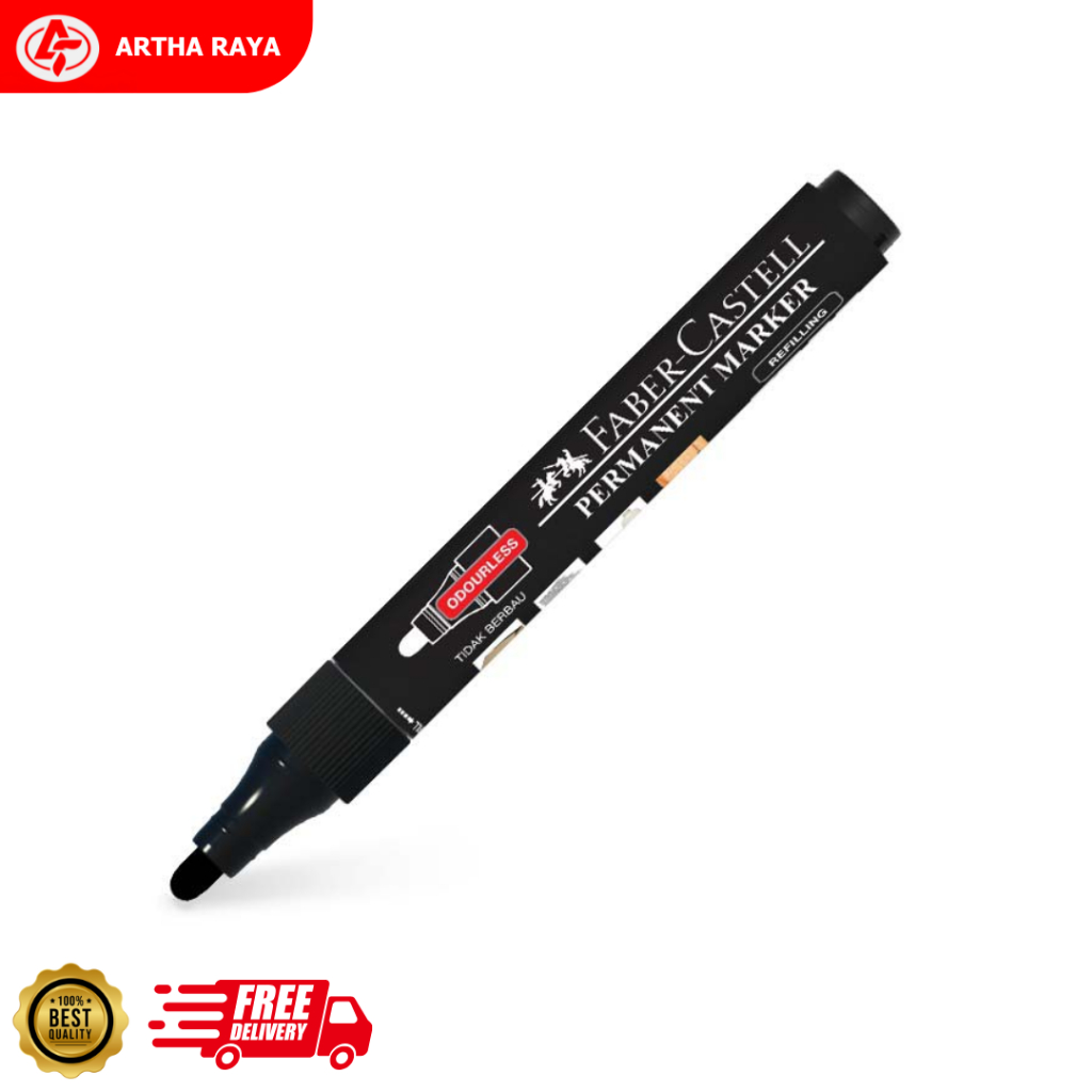 

Spidol Permanent Black Hitam Faber-Castell 1 Pcs