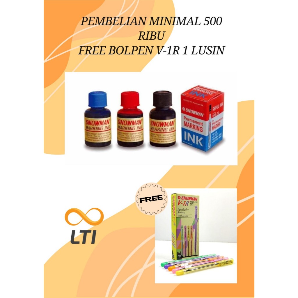 

Refill Tinta Snowman Permanen Marking Ink MIG - 20 - MURMER