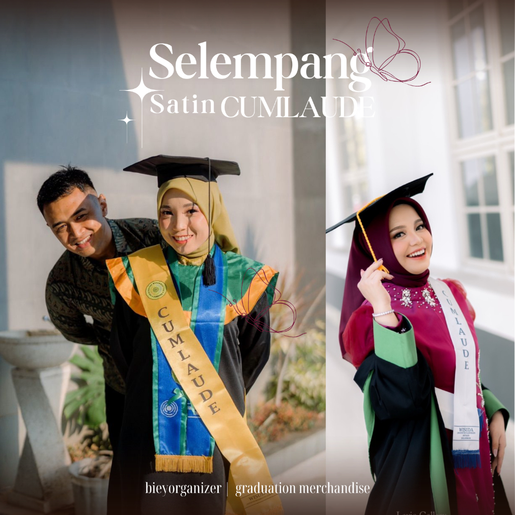 SELEMPANG CUMLAUDE SATIN CUSTOM LOGO (baca deskripsi)