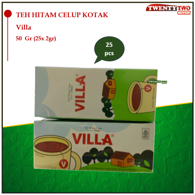 

[5 PCS]Teh Villa Celup Hitam Kotax Box(1 isi 25 tea bag) - Black Tea, Teh Hitam 50gr