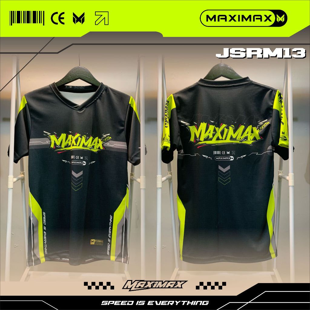 Jersey Racing Maximax V.13 | Maximax Apparel |  KUNING HITAM | Kaos Racing