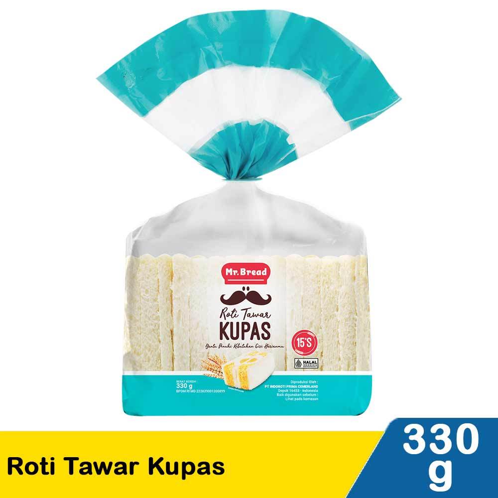 

Mr. Bread Roti Tawar Kupas 15's - Roti Tawar Lembut Tanpa Kulit, Praktis untuk Sarapan, Sandwich & Camilan Sehari-hari