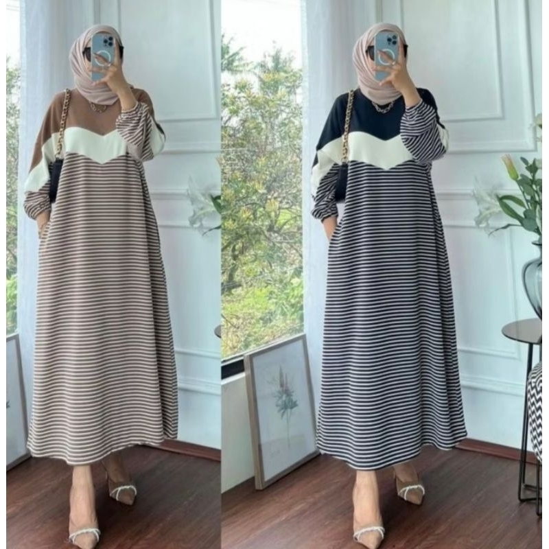PROMO MIDI DRESS SALUR KNIT IMPORT/GAMIS KNIT PREMIUM