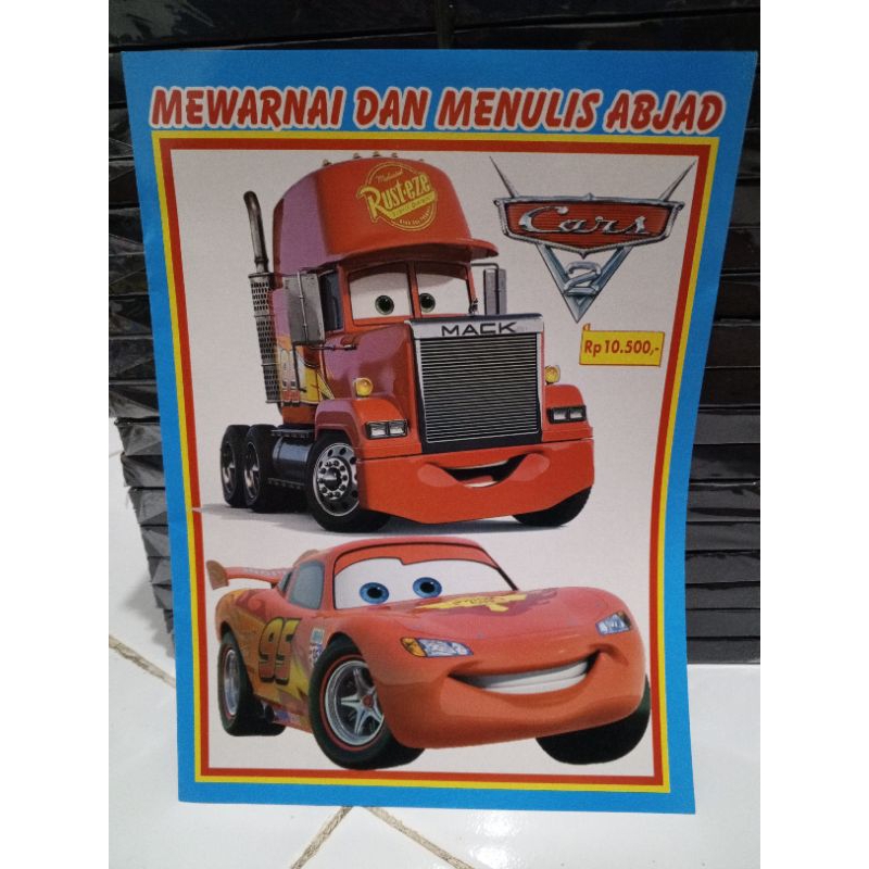 Buku mewarnai dan menulis abjad (cars)