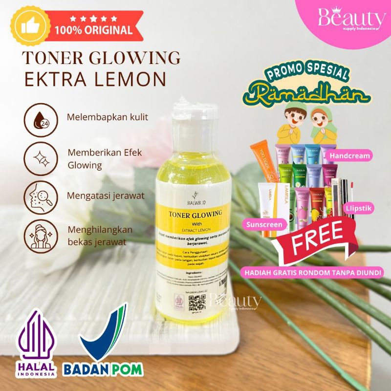 (BPOM)TONER PELICIN BIALWBI EXSTRAK LEMON/TONER GLOWING EXSTRA LEMON BPOM