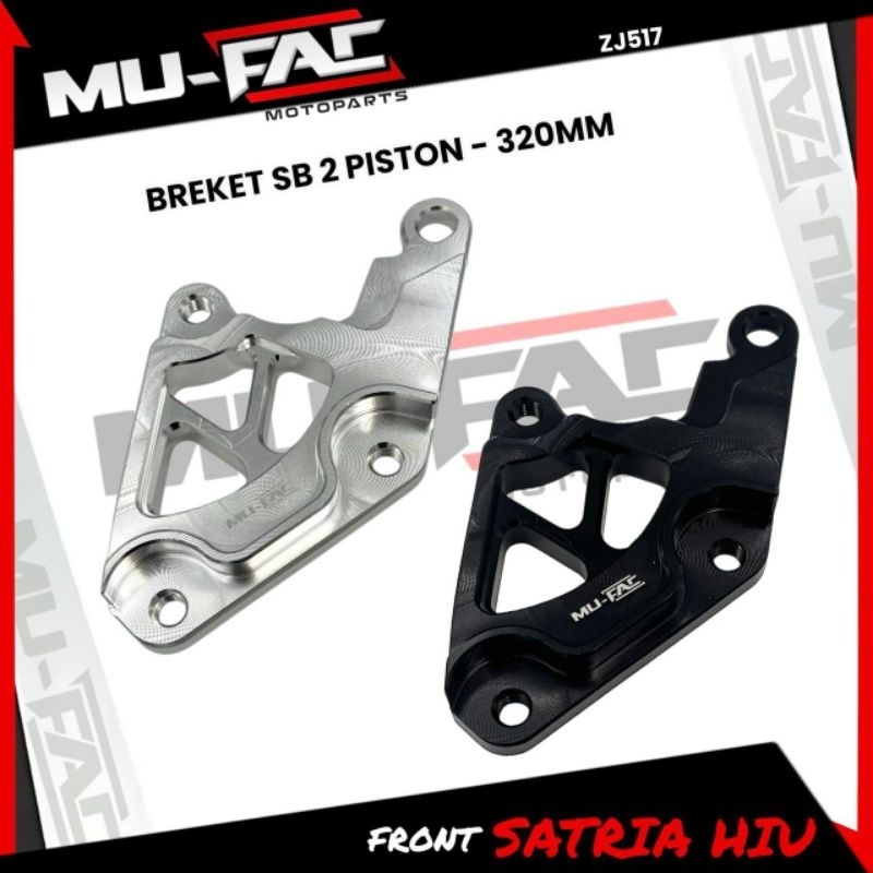 breket kaliper 2p samurai disc 320mm satria hiu/satria 2tak