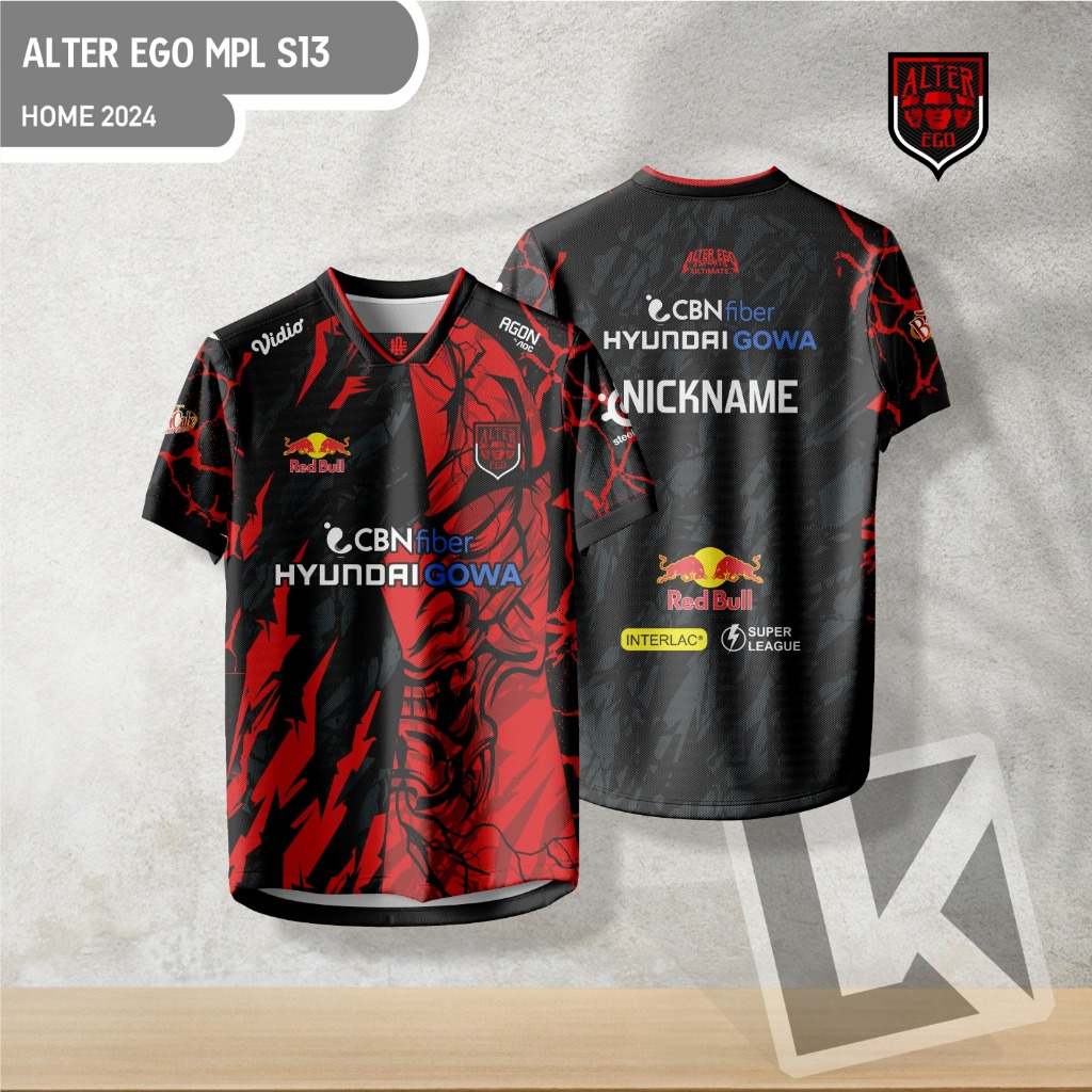 Jersey Esport Game ALTER EGO MPL S13 HOME 2024 Jersey Gaming Full Print Custom Nama Nomor