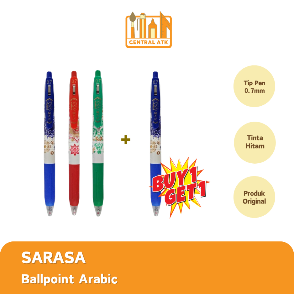 

PULPEN / BOLPEN SARASA ARABIC 0.5 (1 PCS) BUY 1 GET 1