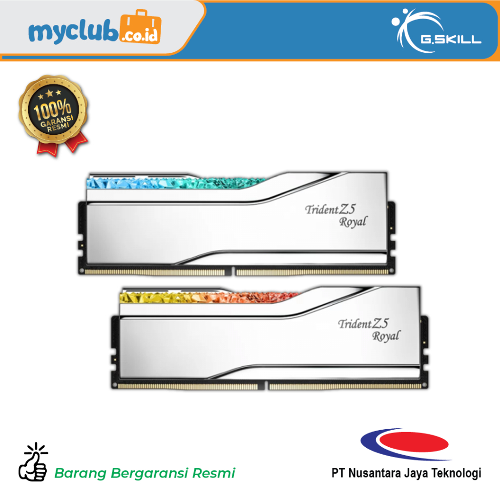 G.Skill RAM Trident Z5 Royal RGB DDR5 64GB (32GBx2) 6400MHz CL32 F5-6400J3239G32GX2-TR5S