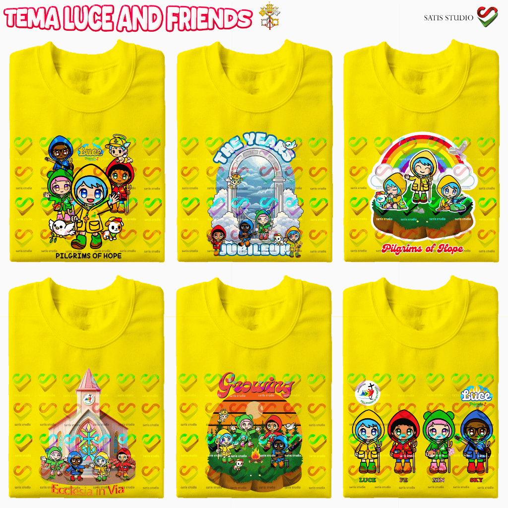 PART 4 Kaos Rohani Katolik LUCE Yubileum 2025 / Baju Katolik Unisex / T-Shirt Iman Katolik / Kaos Ka