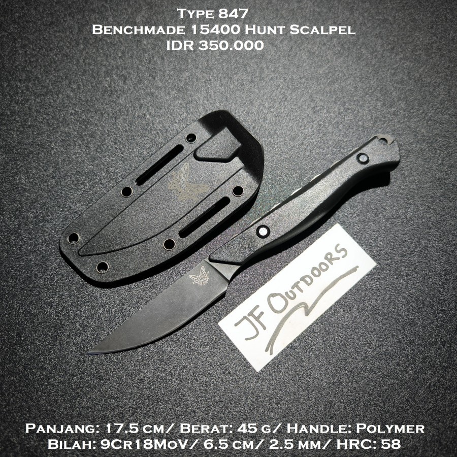 Pisau EDC Outdoor Benchmade 15400 HUNT Push Dagger The Scalpel