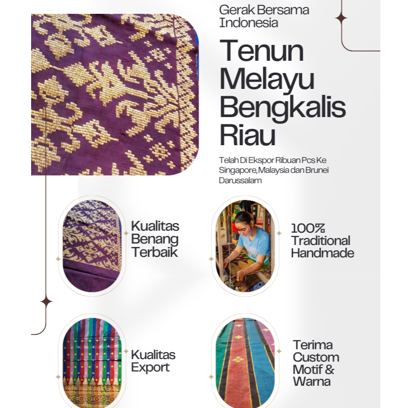 Kain Songket Tenun Melayu Riau Kain Lejo Melayu Bengkalis