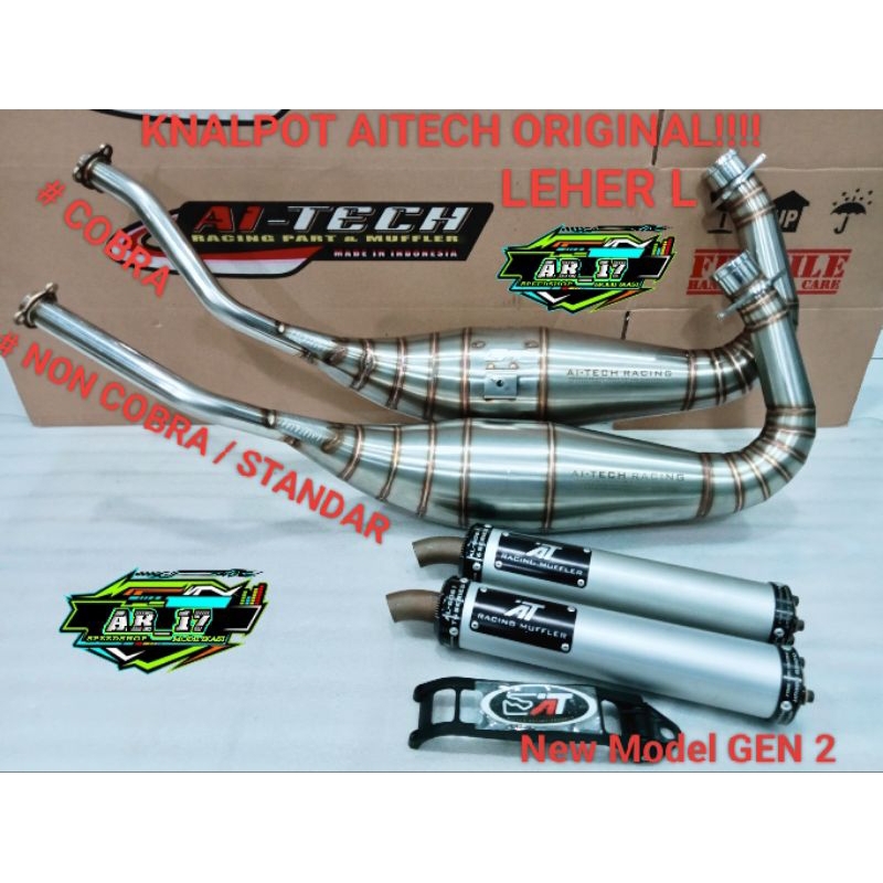 KNALPOT Racing Aitech Al tech X2 tipe X2 Leher L Original New Product Cobra & Non Cobra Kawasaki Nin