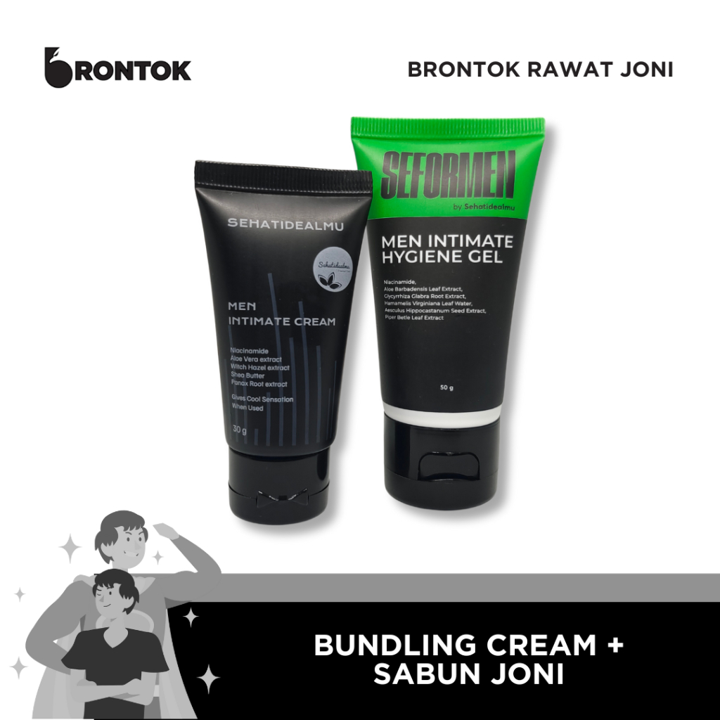 SEFORMEN Men Intimate Hygiene Gel X Sehatidealmu Men Intimate Cream Cerahkan Joni Purevive 30 Gram
