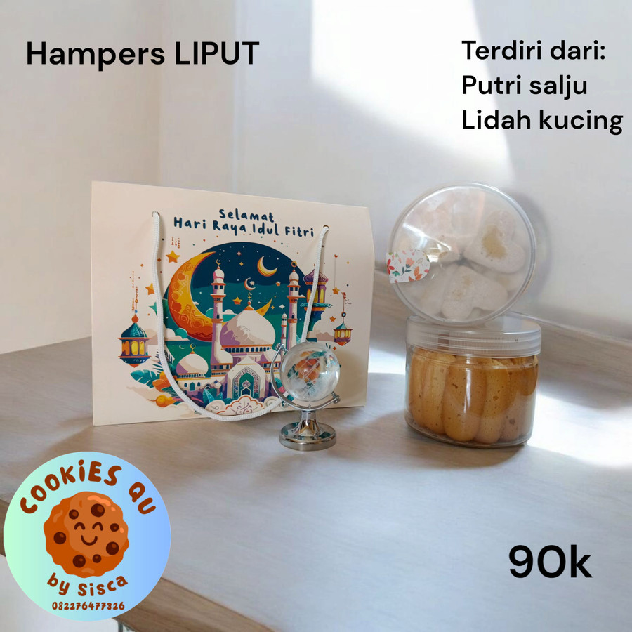 

hampers kue kering, parsel kue kering, lidah kucing, putri salju