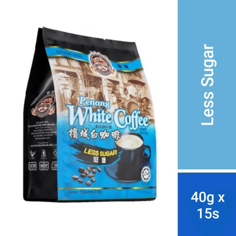 

PENANG White Coffee Less Sugar (40g x 15 sachet)
