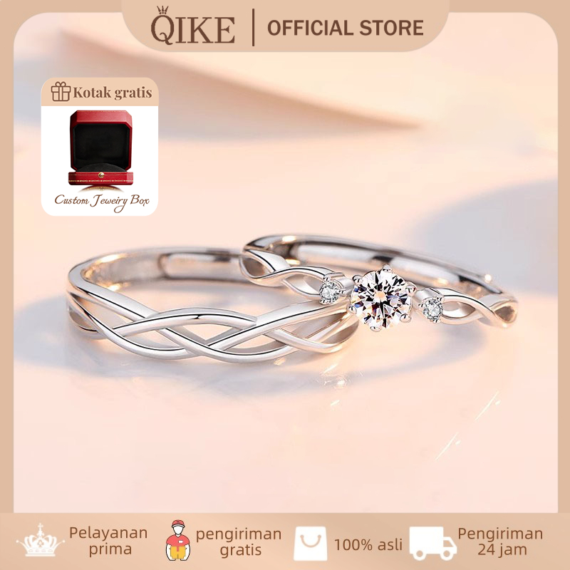 【Kotak Gratis】Cincin Couple Cincin Nikah  Cincin Tunangan premium Zirconia