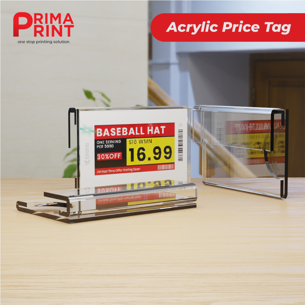 

Acrylic Price Tag / Tag Card Slip Minimarket - Display Label Harga Akrilik / Tag Hanger Promosi