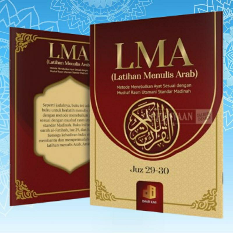 Buku LMA Latihan Menulis Arab Juz Amma 29 dan Juz 30 size 17X24 CM