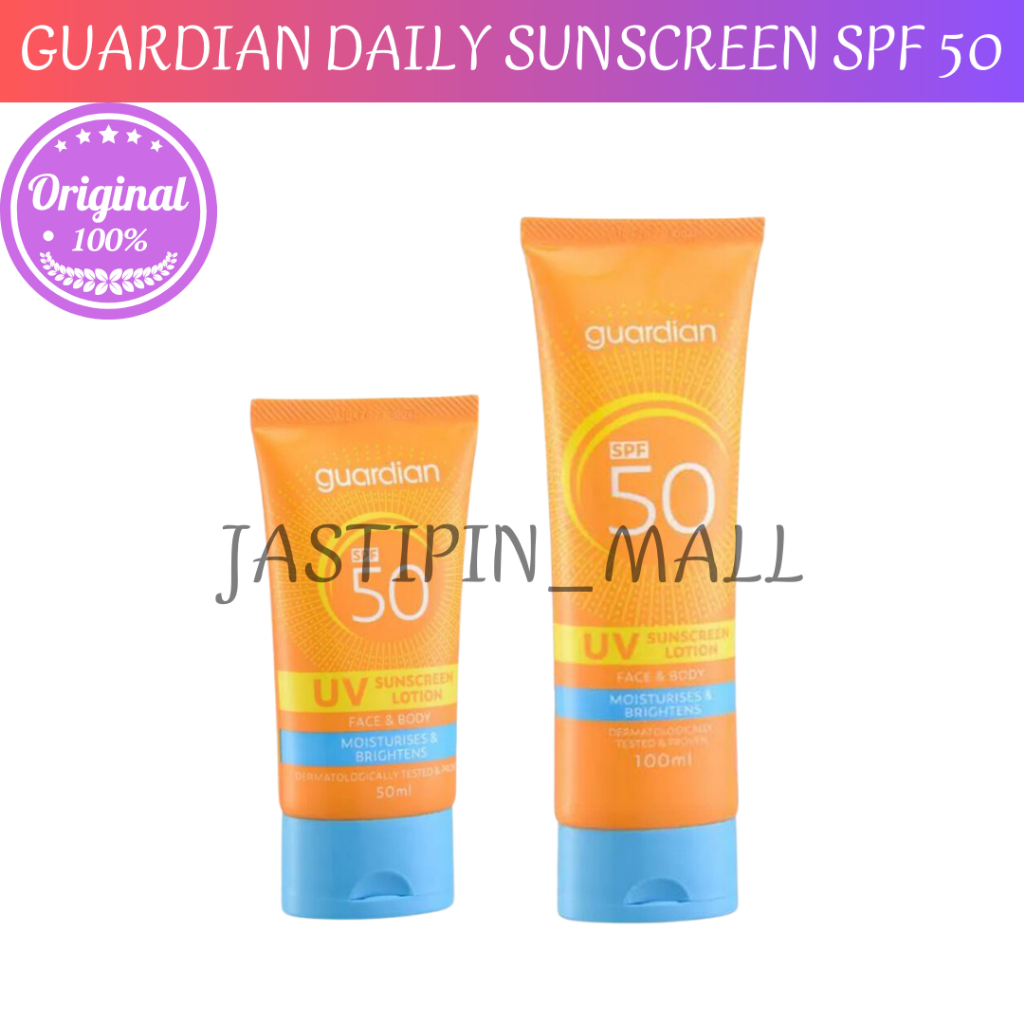 GUARDIAN DAILY SUNSCREEN SPF 50 FACE  & BODY - SUNCREEN WAJAH & BADAN GUARDIAN WATER BASED