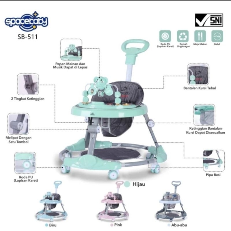 Babywalker Spacebaby SB511 Baby Walker Space Baby SB 511 SB-511