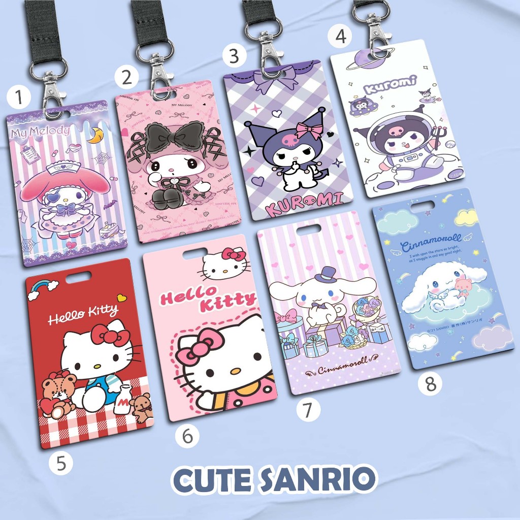 

LANYARD CARD HOLDER Name Tag Karakter Cute Sanrio ID Card Holder E-money Brizzi Flazz MRT