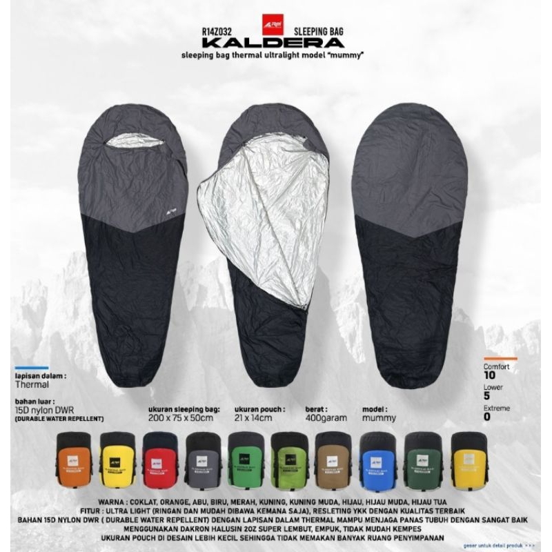 SLEEPING BAG REI MUMMY UL KALDERA THERMAL