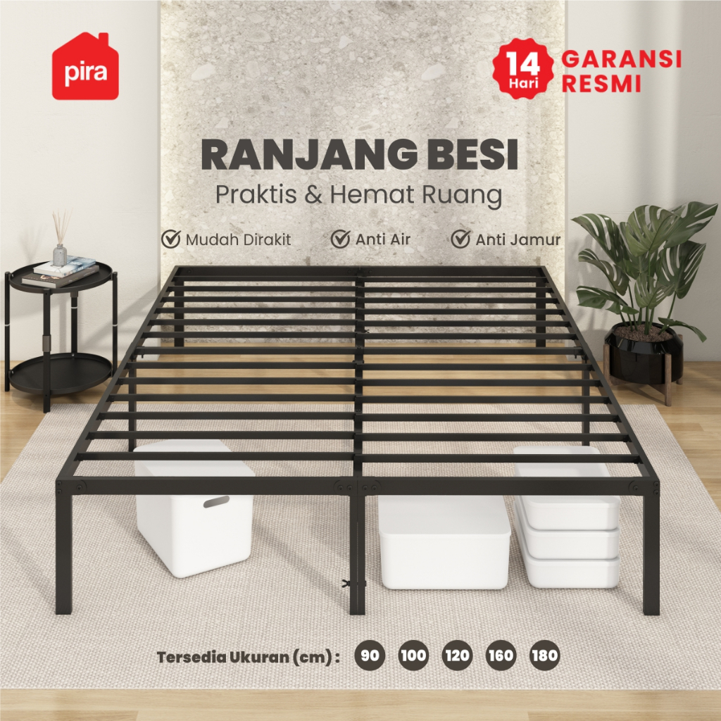 PIRA - BASE MBD Dipan Besi / Ranjang / Tempat Tidur Besi