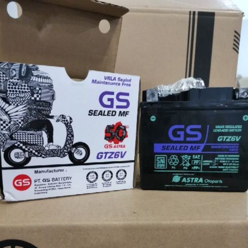 aki kering gtz6 gs astra  motor vario 125/vario 150