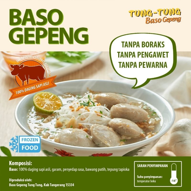 

Baso Sapi Asli 100% HALAL Gepeng Bulat Urat Halus Rasa Enak Gurih Bakso Ukuran Besar TANPA PENGAWET TANPA BORAKS TANPA PEMUTIH TANPA BAHAN PENGENYAL TANPA BAHAN KIMIA APAPUN