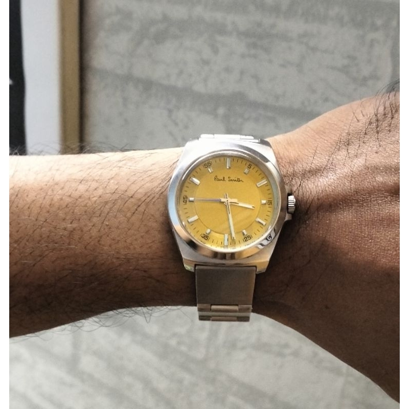 jam tangan ORIGINAL PAUL SMITH VINTAGE MENSWATCH YELLOW DIAL
