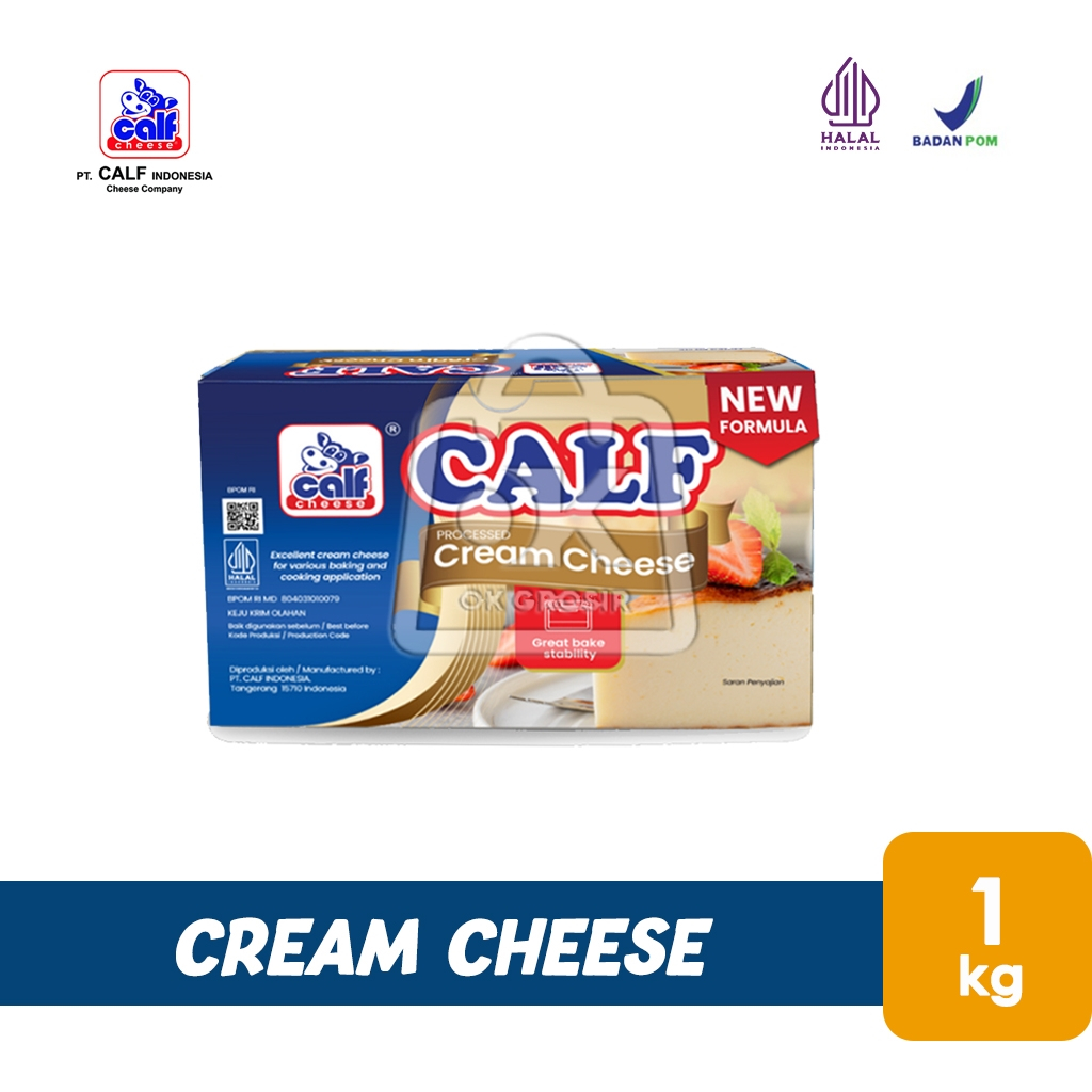 

Cream Cheese Calf / Processed Cream Cheese / Keju Krim Olahan Lumer Serbaguna (1 kg)