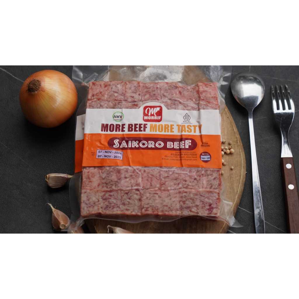 

Premium Morebif Beef Saikoro 500 Gr