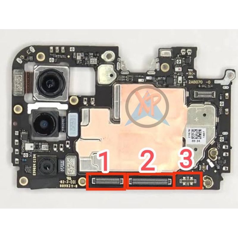 soket konektor di mesin realme GT master edition fpc on board