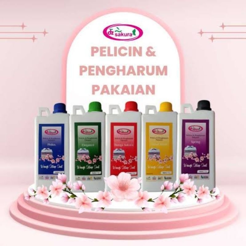 [Laundry] DZ Sakura - Parfum Laundry Botol | Botol 1 Liter