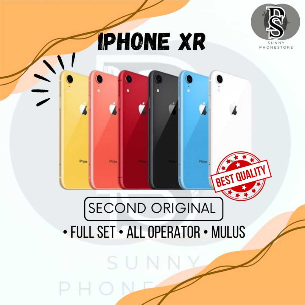 IPHONE XR 64GB, 128GB & 256GB BARANG SECOND BERGARANSI FULLSET