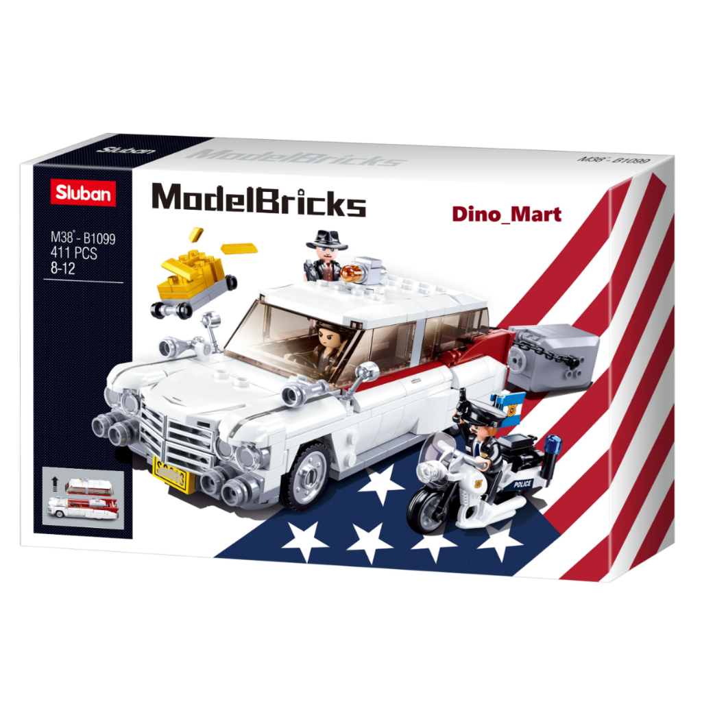 Sluban Model Bricks Mobil American Robbers Car M38-B1099 - Mainan Anak - Mainan Balok - Mainan Kolek