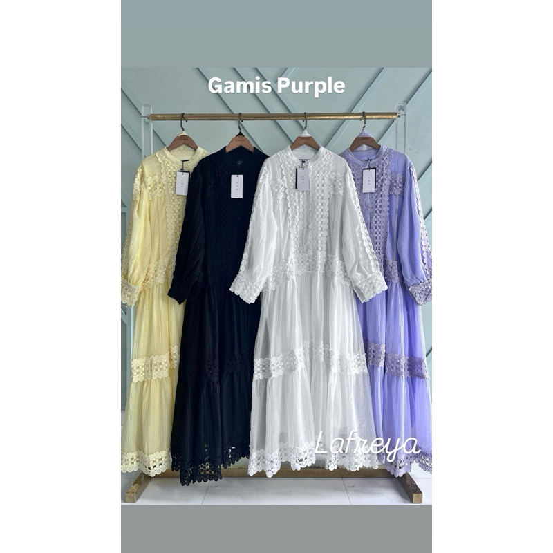 gamis purple import by lafreya