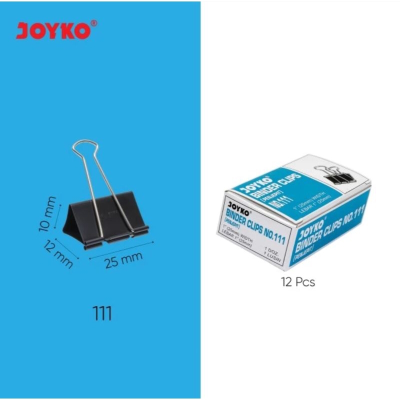 

Binder Clip Klip Penjepit Kertas Joyko Black 111