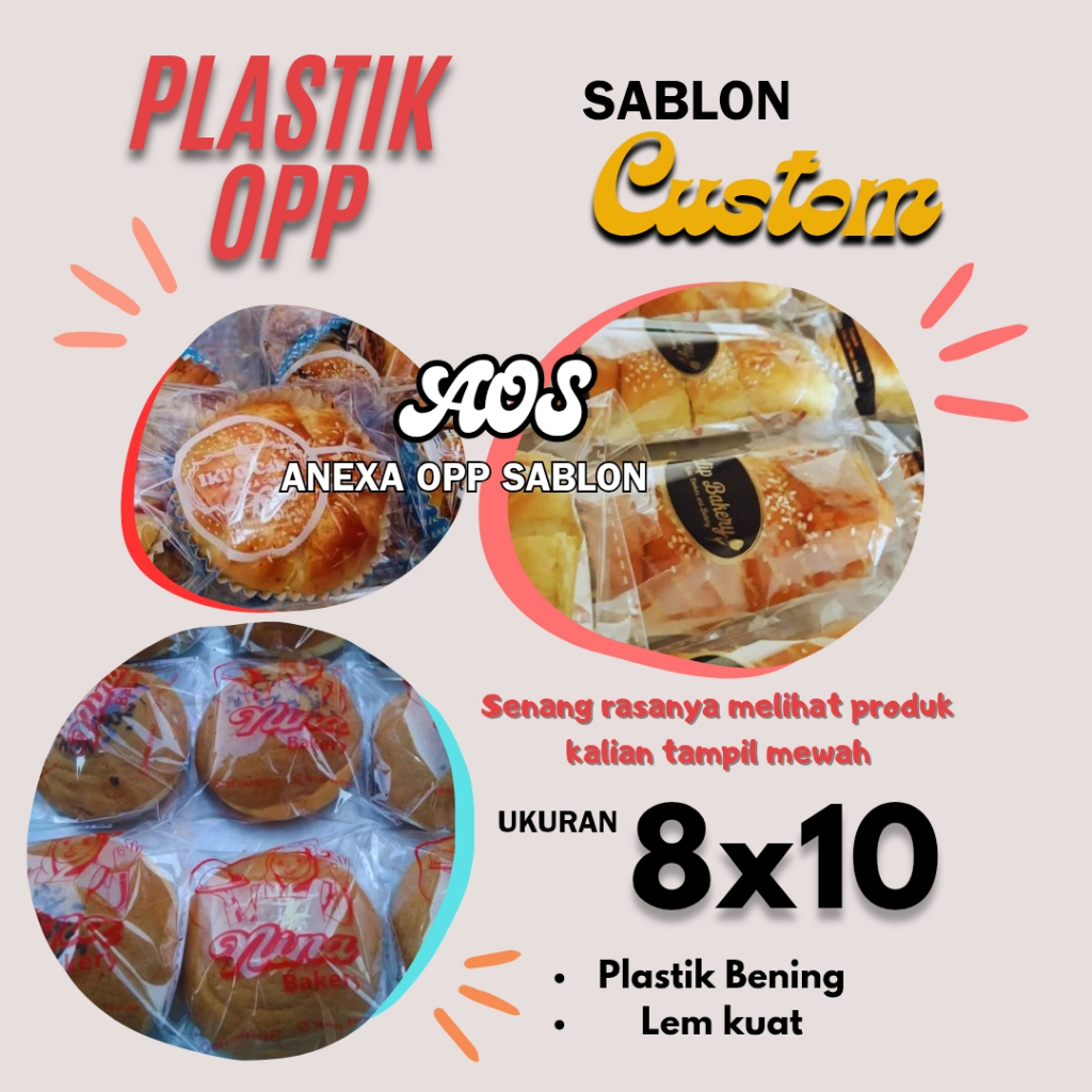 

Plastik OPP LEM 8x10 Sablon1 & 2 warna
