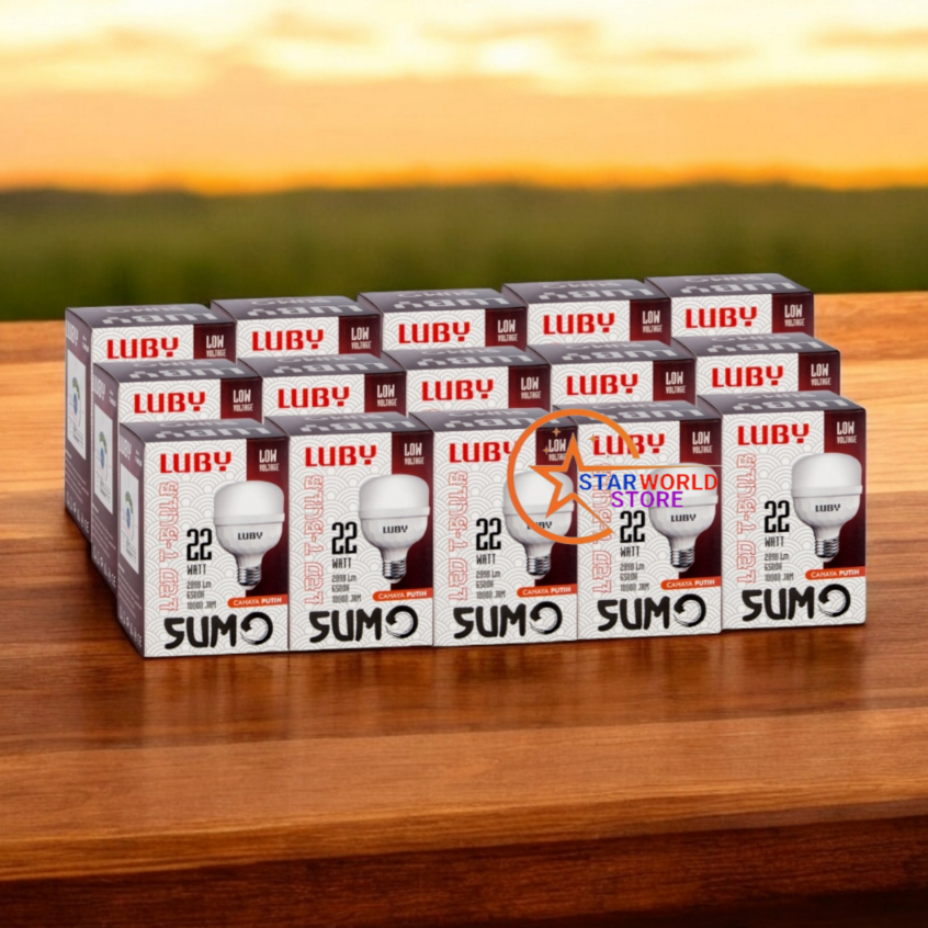 PAKET USAHA 15 Pcs Lampu Bohlam LED LUBY SUMO 22 Watt / Paket 15 Pcs Lampu LED T-Bulb Luby Sumo 22W